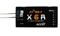 FrSky - DragonRC X6R 6/16ch Full Duplex Telemetry Receiver Standard Antenna