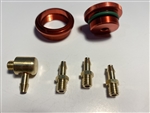 6mm High Quality Anodized aluminum machined in tank fittings. Suitable for Fuel/Smoke