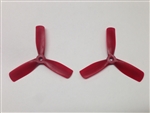 DragonRC -  Gemfan Bullnose Tri-blade 4045 Red Nylon Glass Fiber Multirotor Prop Pair (CW/CCW)