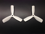 DragonRC -  Gemfan Bullnose Tri-blade 4045 White Nylon Glass Fiber Multirotor Prop Pair (CW/CCW)