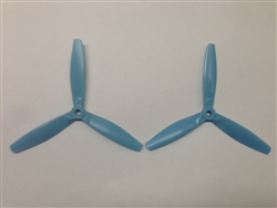 DragonRC -  Gemfan Bullnose Tri-blade 6040 Frey Blue Nylon Glass Fiber Multirotor Prop Pair (CW/CCW)