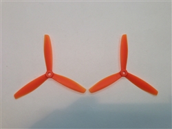 DragonRC -  Gemfan Bullnose Tri-blade 6040 Orange Nylon Glass Fiber Multirotor Prop Pair (CW/CCW)