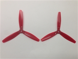 DragonRC -  Gemfan Bullnose Tri-blade 6040 Red Nylon Glass Fiber Multirotor Prop Pair (CW/CCW)