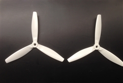 DragonRC -  Gemfan Bullnose Tri-blade 6040 White Nylon Glass Fiber Multirotor Prop Pair (CW/CCW)