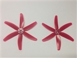 DragonRC -  Gemfan 6 blade 5040 Red Nylon Glass Fiber Multirotor Prop Pair (CW/CCW)