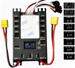 RCCSKJ - DragonRC 4106 Dual Power Distribution Board, 20A BEC, 9 Channels, connect up to 16 servos, real time voltage display and warning, CDI switch